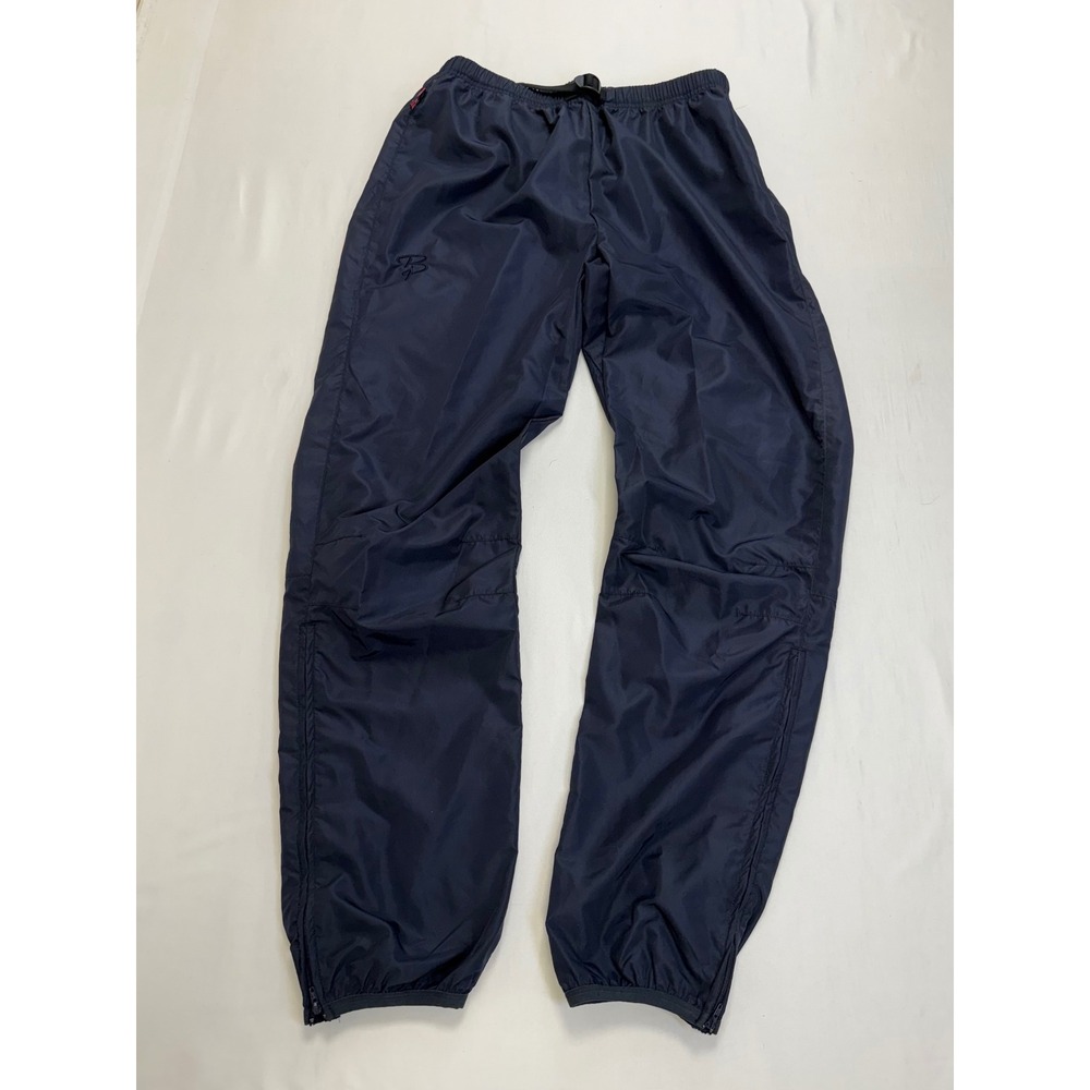 Odlo Mens Navy Blue Mesh Lined Track‎ Pants XL Elastic Waist Belted Zipped Cuffs